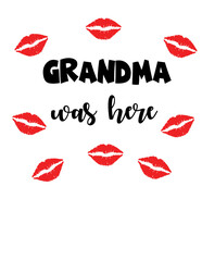 Grandma Was Here SVG, Baby Clipart SVG Vector