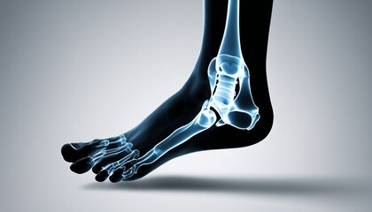 A skeleton foot with a broken bone - obrazy, fototapety, plakaty