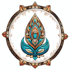 Vector luxurious mandala ornament full color