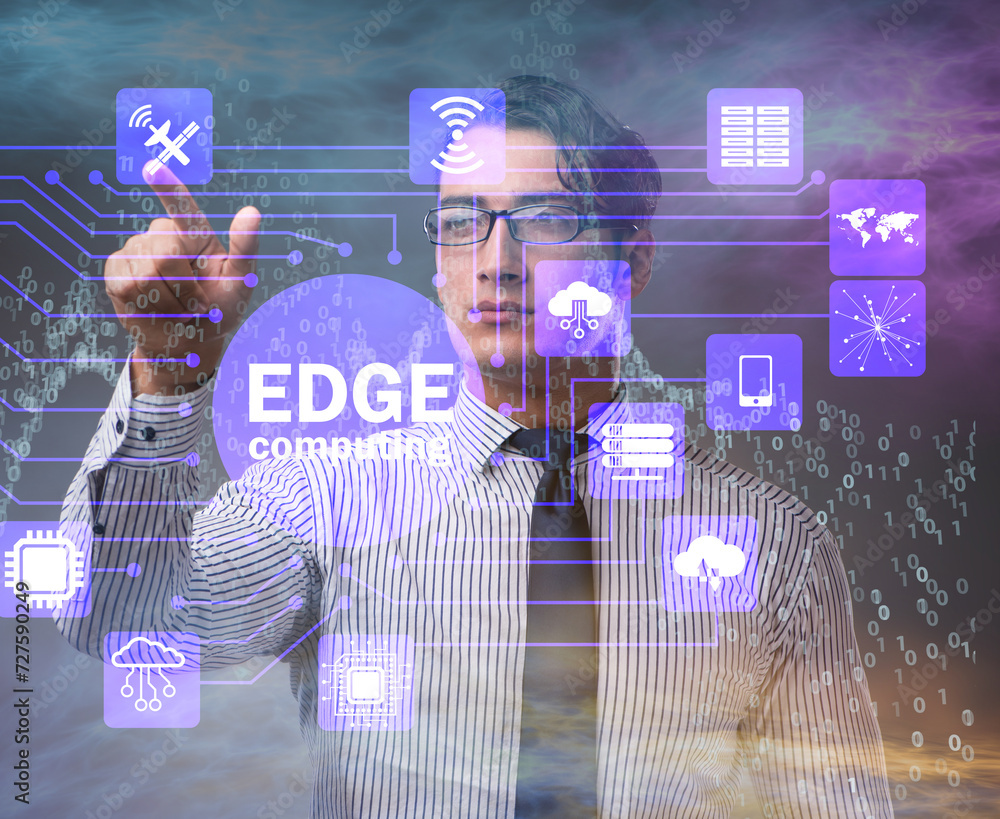 Poster fog and edge cloud computing concept