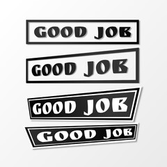 Fototapeta premium good job stickers set