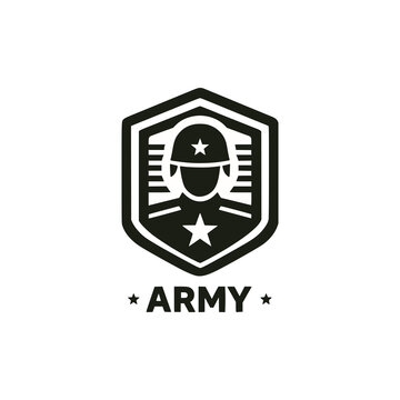 army soldier logo vector illustration template design
