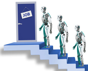 Robots queuing up for job