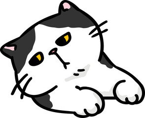 Cute Cartoon Cat Head Character