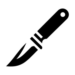 minimal knife icon, clipart, symbol, black color vector silhouette