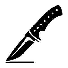 Obraz premium minimal knife icon, clipart, symbol, black color vector silhouette