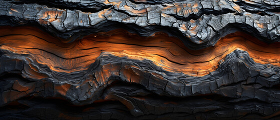 Close Up of Brown and Black Patterned Rock Face - obrazy, fototapety, plakaty