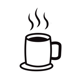 Coffee mug vector line icon isolated on white background. Coffee mug line icon for infographic, website or app. Scalable icon designed on a grid system.