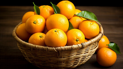 tangerines in a basket