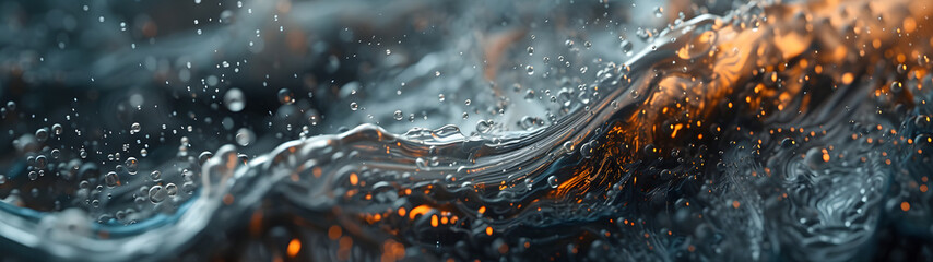 Close-Up Shot of Water and Fire - obrazy, fototapety, plakaty