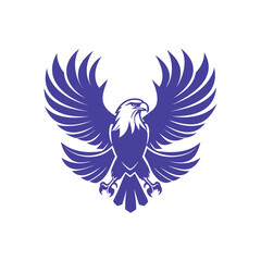 Blue Eagle Wing Emblem Illustration