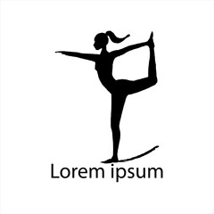 a women gym yoga logo , on white background