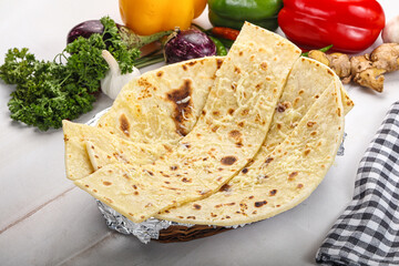 Indian bread cheese garlic naan