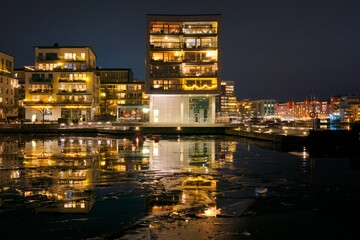 Fototapeta na wymiar Modern apartment buildings in Stockholm - Sweden 