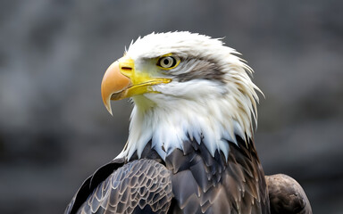 portrait of an eagle, American bald eagle, Generative AI 