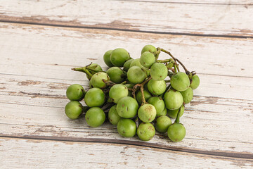 Raw ripe wild pea eggplant