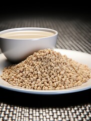 croissants_with_almonds_cappuccino UHD Wallpaper