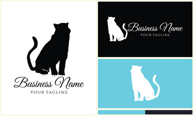 silhouette vector tiger logo template