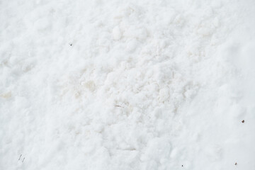 Fototapeta premium Abstract and textured white, not shiny and glittery snow background in sunlight. Winter scenery