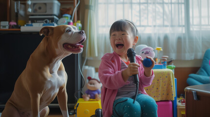 karaoke with dog