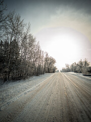 road in the snow