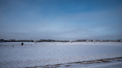 landscape with snow