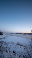 sunset over the river