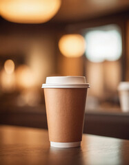 Paper coffee cup mockup template