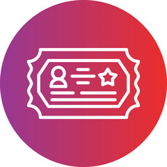 Adult Ticket Icon Style