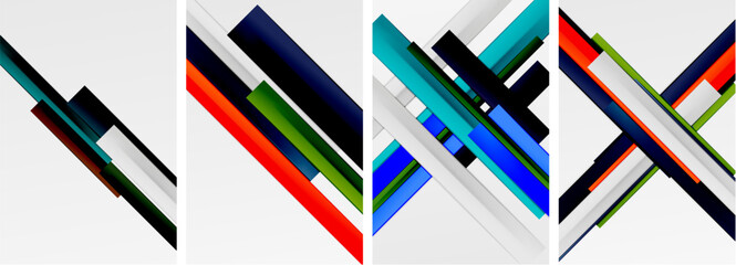 Minimal lines and color stripes poster abstract backgrounds. Vector illustration For Wallpaper, Banner, Background, Card, Book Illustration, landing page