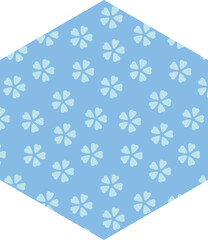 青い桜の花パターン