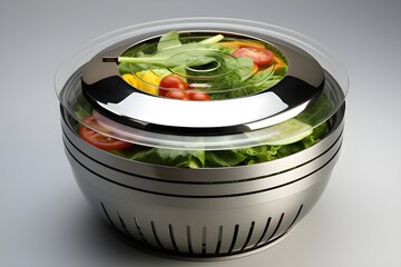 Cinematic photo of tasty green salad with avocado