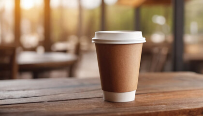 Paper coffee cup mockup template