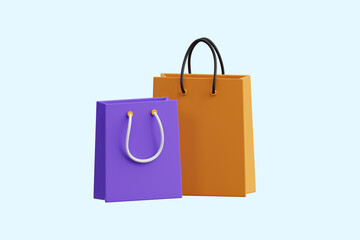 Shopping Bag 3D Icon Illustration
