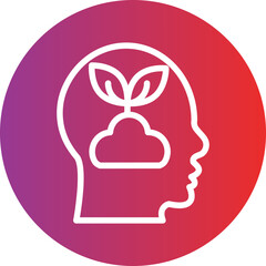 Mental Growth Icon Style