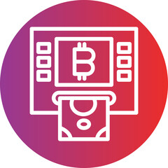 Cryptocurrency ATM Icon Style
