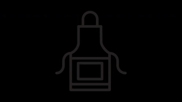 Apron Safety Protection Line Animated Icon