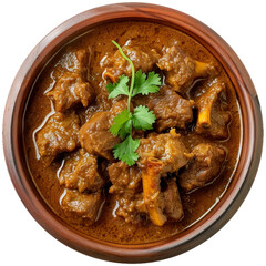 Mutton Curry, transparent background, isolated image, generative AI