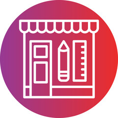 Stationery Shop Icon Style