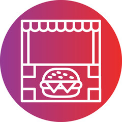 Burger Shop Icon Style