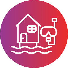 Dive Resort Icon Style