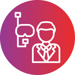 Diving Instructor Icon Style