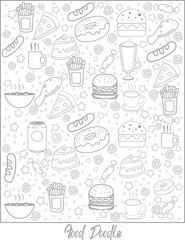 Food Doodles for Restaurant Wall