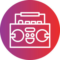 Cassette Player Icon Style