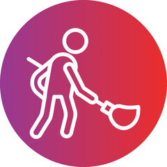 Male Cleaner Icon Style