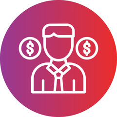 Fototapeta premium Embezzlement Icon Style