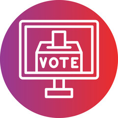 Fototapeta premium Electronic Voting Icon Style