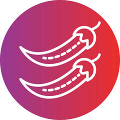 Obraz premium Hot Pepper Icon Style