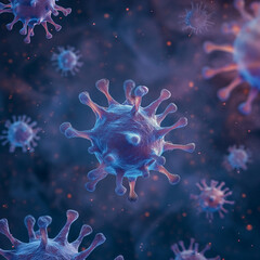 Obraz na płótnie Canvas Germs under a microscope 