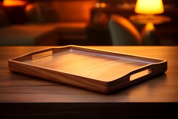 a sand-made serving tray, featuring handles and a polished surface